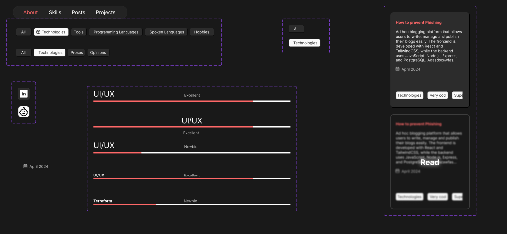 Figma components screenshot
